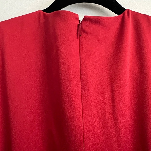 Ted Baker Dress Red Chrisey Fixed Wrap Midi - Size 4 (US 10) - Picture 5 of 10